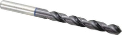 Accupro - 25/64" 120° Cobalt Jobber Drill - TiAlN Finish, Right Hand Cut, Spiral Flute, Straight Shank, 133mm OAL, Faceted Point - Eagle Tool & Supply