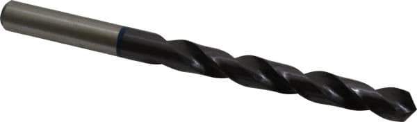 Accupro - 10mm 120° Cobalt Jobber Drill - TiAlN Finish, Right Hand Cut, Spiral Flute, Straight Shank, 133mm OAL, Faceted Point - Eagle Tool & Supply