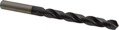 Accupro - 15/32" 120° Cobalt Jobber Drill - TiAlN Finish, Right Hand Cut, Spiral Flute, Straight Shank, 151mm OAL, Faceted Point - Eagle Tool & Supply