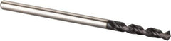Accupro - 5/64" 120° Spiral Flute Cobalt Screw Machine Drill Bit - TiAlN Finish, Right Hand Cut, 12mm Flute Length, 38mm OAL, Split Point, Straight Shank - Eagle Tool & Supply