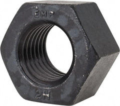 Value Collection - 1-3/8 - 6 UNC Steel Right Hand Heavy Hex Nut - 2-3/16" Across Flats, 1-11/32" High, Uncoated, 2B Class of Fit - Eagle Tool & Supply