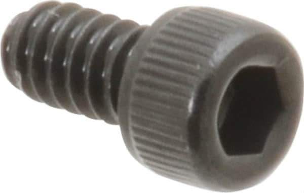 Value Collection - #6-32 UNC Hex Socket Drive, Socket Cap Screw - Alloy Steel, Black Oxide Finish, Fully Threaded, 1/4" Length Under Head - Eagle Tool & Supply