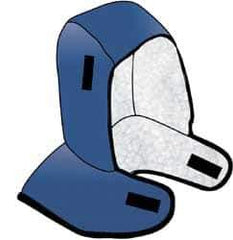 OccuNomix - Universal Size, Navy Blue, Underneath Hard Hat Winter Liner - Shoulder Cape Length, 2 Layer - Eagle Tool & Supply