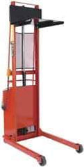 Wesco Industrial Products - 1,500 Lb Capacity, 90" Lift Height, Battery Operated Lift - 5-3/4" Lowered Height, 15" Load Center, 24" Overall Width - Eagle Tool & Supply