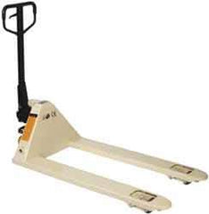 Wesco Industrial Products - 5,500 Lb Capacity, 7-1/4" Lift Economy Pallet Truck - 2.9" Min Lift Height, 48" Fork Length x 27" Fork Width, 27" Overall Width - Eagle Tool & Supply