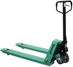 Wesco Industrial Products - 4,400 Lb Capacity, 6-1/2" Lift Economy Low-Profile Pallet Truck - 2-1/8" Min Lift Height, 42" Fork Length x 21" Fork Width, 21" Overall Width - Eagle Tool & Supply