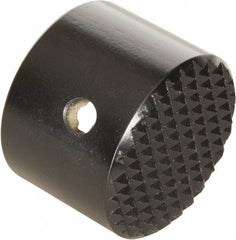 Enerpac - 1-1/4 - 11-1/2 Thread, Hydraulic Cylinder Serrated Saddle - 1-1/2" Diam, 5 Ton Capacity, 2" OAL - Eagle Tool & Supply