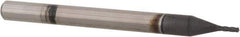 Niagara Cutter - 1/32" Diam, 3/32" LOC, 4 Flute Solid Carbide Ball End Mill - Diamond Finish, Single End, 1-1/2" OAL, 1/8" Shank Diam, Spiral Flute - Eagle Tool & Supply