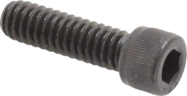 Value Collection - 1/4-20 UNC Hex Socket Drive, Socket Cap Screw - Alloy Steel, Black Oxide Finish, Fully Threaded, 7/8" Length Under Head - Eagle Tool & Supply