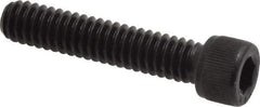 Value Collection - 1/4-20 UNC Hex Socket Drive, Socket Cap Screw - Alloy Steel, Black Oxide Finish, Fully Threaded, 1-1/4" Length Under Head - Eagle Tool & Supply
