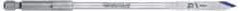 Irwin - 1-1/4", 1/4" Hex Shank, Bright Finish, High Speed Steel, Spade Blade Drill Bit - 2 Spurs, 4-3/4" Overall Length, 4" Shank Length, No Wire Fishing Hole - Eagle Tool & Supply