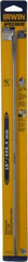 Irwin - 3/8", 1/4" Hex Shank, Bright Finish, High Speed Steel, Spade Blade Drill Bit - 2 Spurs, 16" Overall Length, 2" Shank Length, No Wire Fishing Hole - Eagle Tool & Supply