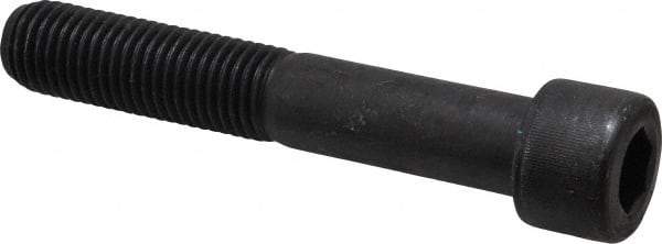 Value Collection - 1-8 UNC Hex Socket Drive, Socket Cap Screw - Alloy Steel, Black Oxide Finish, Partially Threaded, 6" Length Under Head - Eagle Tool & Supply