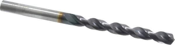 Guhring - Letter K 130° Powdered Metal Jobber Drill - FIREX Finish, Right Hand Cut, Parabolic Flute, Straight Shank, 109mm OAL, Cone Relief Point - Eagle Tool & Supply