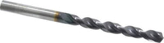 Guhring - Letter K 130° Powdered Metal Jobber Drill - FIREX Finish, Right Hand Cut, Parabolic Flute, Straight Shank, 109mm OAL, Cone Relief Point - Eagle Tool & Supply