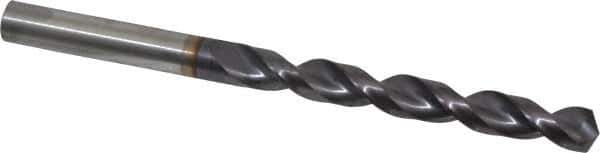 Guhring - Letter P 130° Powdered Metal Jobber Drill - FIREX Finish, Right Hand Cut, Parabolic Flute, Straight Shank, 4-19/32" OAL, Cone Relief Point - Eagle Tool & Supply