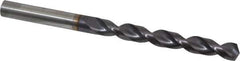 Guhring - Letter P 130° Powdered Metal Jobber Drill - FIREX Finish, Right Hand Cut, Parabolic Flute, Straight Shank, 4-19/32" OAL, Cone Relief Point - Eagle Tool & Supply