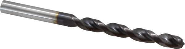 Guhring - 0.3465" 130° Powdered Metal Jobber Drill - FIREX Finish, Right Hand Cut, Parabolic Flute, Straight Shank, 4-29/32" OAL, Cone Relief Point - Eagle Tool & Supply