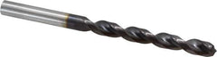 Guhring - 0.3465" 130° Powdered Metal Jobber Drill - FIREX Finish, Right Hand Cut, Parabolic Flute, Straight Shank, 4-29/32" OAL, Cone Relief Point - Eagle Tool & Supply