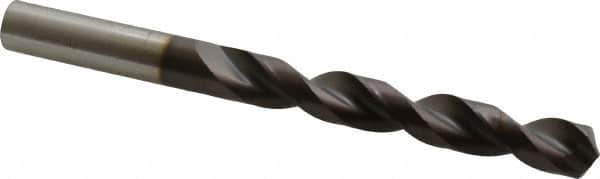 Guhring - 0.5118" 130° Powdered Metal Jobber Drill - FIREX Finish, Right Hand Cut, Parabolic Flute, Straight Shank, 5-15/16" OAL, Cone Relief Point - Eagle Tool & Supply