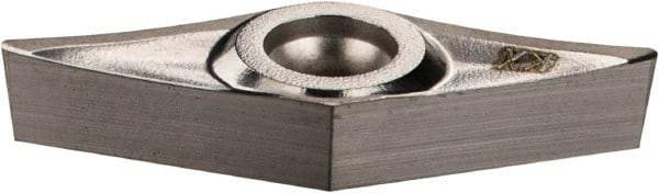 Seco - VCGT221 AL Grade KX Carbide Turning Insert - Uncoated, 35° Diamond, 1/4" Inscr Circle, 1/8" Thick, 1/64" Corner Radius - Eagle Tool & Supply