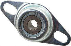 Value Collection - 1/2" ID, 1.126" OAL x 4" OAH 2-Bolt Flange - 1,060 Lb Static Cap, 2,110 Lb Dyn Cap, 3" Btw Mnt Hole Ctrs, Stamped Steel Rubber Mount - Eagle Tool & Supply