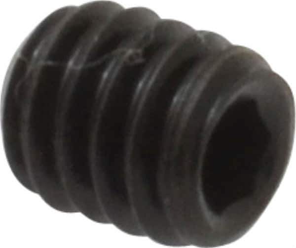 Value Collection - #8-32 UNC, 3/16" OAL, Cup Point Set Screw - Grade 8 Alloy Steel, 5/64" Key - Eagle Tool & Supply