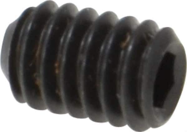 Value Collection - #8-32 UNC, 1/4" OAL, Cup Point Set Screw - Grade 8 Alloy Steel, 5/64" Key - Eagle Tool & Supply
