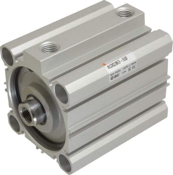 SMC PNEUMATICS - 1-15/16" Stroke x 2-1/2" Bore Double Acting Air Cylinder - 1/4 Port, 1/2-20 Rod Thread, 145 Max psi, 15 to 160°F - Eagle Tool & Supply