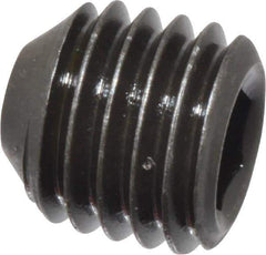 Value Collection - 1/4-28 UNF, 1/4" OAL, Cup Point Set Screw - Grade 8 Alloy Steel, 1/8" Key - Eagle Tool & Supply
