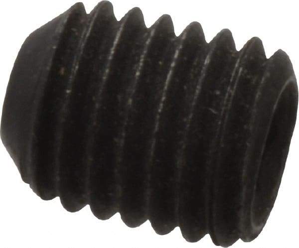 Value Collection - 1/4-28 UNF, 5/16" OAL, Cup Point Set Screw - Grade 8 Alloy Steel, 1/8" Key - Eagle Tool & Supply