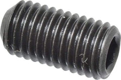 Value Collection - 1/4-28 UNF, 1/2" OAL, Cup Point Set Screw - Grade 8 Alloy Steel, 1/8" Key - Eagle Tool & Supply