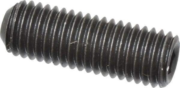 Value Collection - 1/4-28 UNF, 3/4" OAL, Cup Point Set Screw - Grade 8 Alloy Steel, 1/8" Key - Eagle Tool & Supply