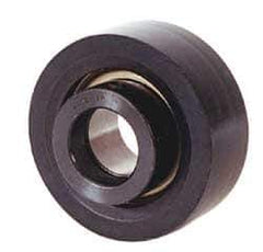 Value Collection - 5/8" ID, 1-1/8" OAL x 47.37mm OAH Rubber Mount Spherical Insert - 1,060 Lb Static Cap, 2,110 Lb Dyn Cap, Chrome Carbon Steel with Rubber Booting - Eagle Tool & Supply