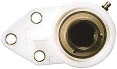 Value Collection - 1-7/16" ID, 1-3/4" OAL x 5-21/32" OAH 3 Bolt Flange Mounted Bearing - 3,462 Lb Static Cap, 5,777 Lb Dyn Cap, 2" Btw Mnt Hole Ctrs, Stainless Steel - Eagle Tool & Supply