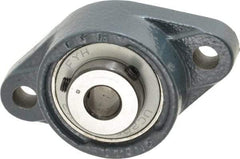 Value Collection - 1/2" ID, 2-7/32" OAW x 3-7/8" OAL x 2-7/32" OAH 2-Bolt High Temperature Flange Bearing - 1,650 Lb Static Cap, 2,830 Lb Dyn Cap, 3" Btw Mnt Hole Ctrs, 19/32" Base-to-Ctr Ht, Cast Iron - Eagle Tool & Supply