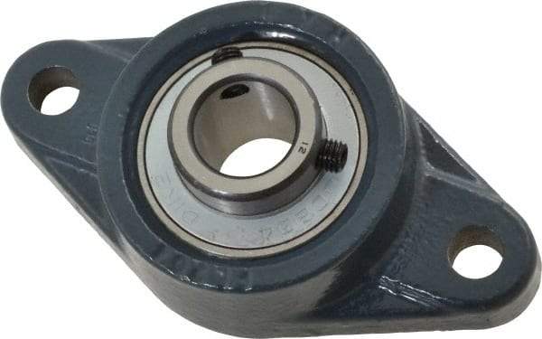 Value Collection - 3/4" ID, 2-3/8" OAW x 4-7/16" OAL x 2-3/8" OAH 2-Bolt High Temperature Flange Bearing - 1,650 Lb Static Cap, 2,830 Lb Dyn Cap, 3.531" Btw Mnt Hole Ctrs, 19/32" Base-to-Ctr Ht, Cast Iron - Eagle Tool & Supply