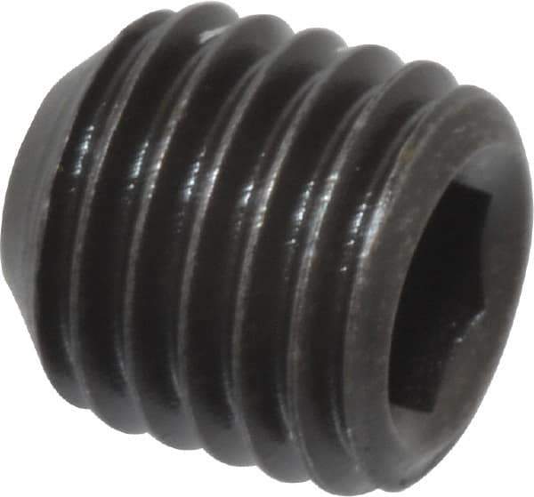 Value Collection - 5/16-24 UNF, 5/16" OAL, Cup Point Set Screw - Grade 8 Alloy Steel, 5/32" Key - Eagle Tool & Supply