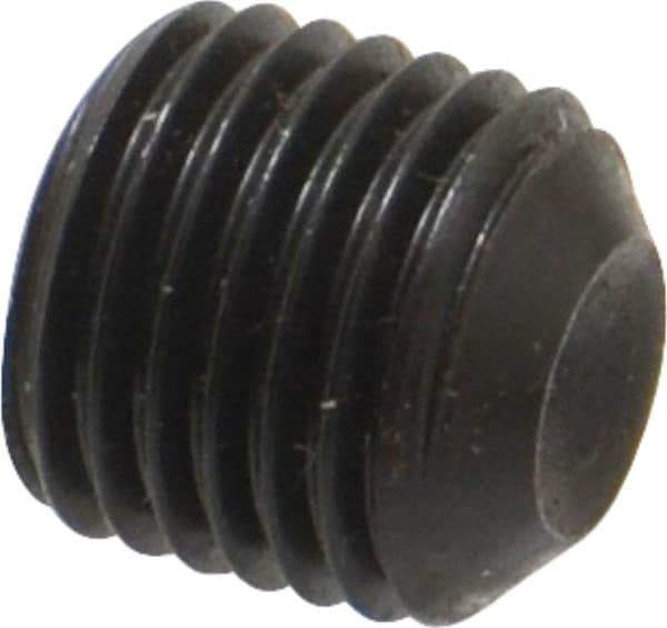 Value Collection - 3/8-24 UNF, 3/8" OAL, Cup Point Set Screw - Grade 8 Alloy Steel, 3/16" Key - Eagle Tool & Supply