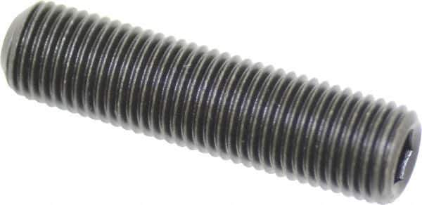 Value Collection - 3/8-24 UNF, 1-1/2" OAL, Cup Point Set Screw - Grade 8 Alloy Steel, 3/16" Key - Eagle Tool & Supply