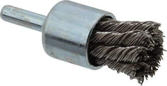 Anderson - 3/4" Brush Diam, Knotted, End Brush - 1/4" Diam Shank, 22,000 Max RPM - Eagle Tool & Supply