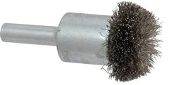 Anderson - 1" Brush Diam, Crimped, Flared End Brush - 1/4" Diam Shank, 25,000 Max RPM - Eagle Tool & Supply
