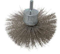 Anderson - 4" Brush Diam, Crimped, Flared End Brush - 1/4" Diam Shank, 15,000 Max RPM - Eagle Tool & Supply