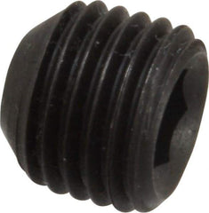 Value Collection - 7/16-20 UNF, 3/8" OAL, Cup Point Set Screw - Grade 8 Alloy Steel, 7/32" Key - Eagle Tool & Supply