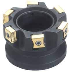 Iscar - 7 Inserts, 3" Cut Diam, 1" Arbor Diam, 0.394" Max Depth of Cut, Indexable Square-Shoulder Face Mill - 0/90° Lead Angle, 2" High, LN.. 1106... Insert Compatibility, Series F90LN - Eagle Tool & Supply