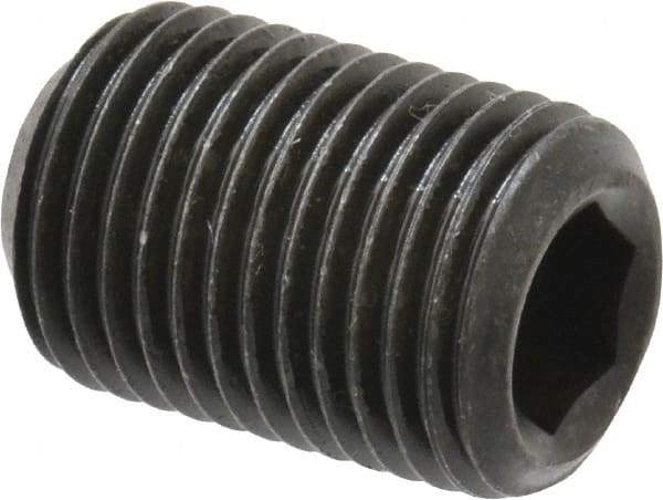 Value Collection - 1/2-20 UNF, 3/4" OAL, Cup Point Set Screw - Grade 8 Alloy Steel, 1/4" Key - Eagle Tool & Supply