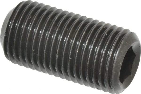 Value Collection - 1/2-20 UNF, 1" OAL, Cup Point Set Screw - Grade 8 Alloy Steel, 1/4" Key - Eagle Tool & Supply
