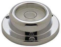 Geier & Bluhm, Inc. - 1-7/16 Inch Base Diameter x 0.52 Inch Overall Height, 1 Circle, Brass Bull's Eye Circular Level - 0.315 Inch Vial Diameter, 3/4 Inch Inner Diameter, 0.12 Inch Mounting Hole Diameter, 0.1 Inch Sensitivity, -40 to 165°F - Eagle Tool & Supply