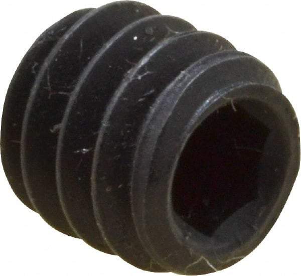 Value Collection - 1/4-20 UNC, 1/4" OAL, Cup Point Set Screw - Grade 8 Alloy Steel, 1/8" Key - Eagle Tool & Supply