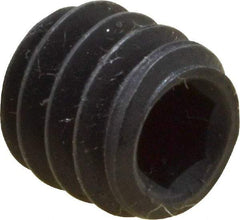 Value Collection - 1/4-20 UNC, 1/4" OAL, Cup Point Set Screw - Grade 8 Alloy Steel, 1/8" Key - Eagle Tool & Supply